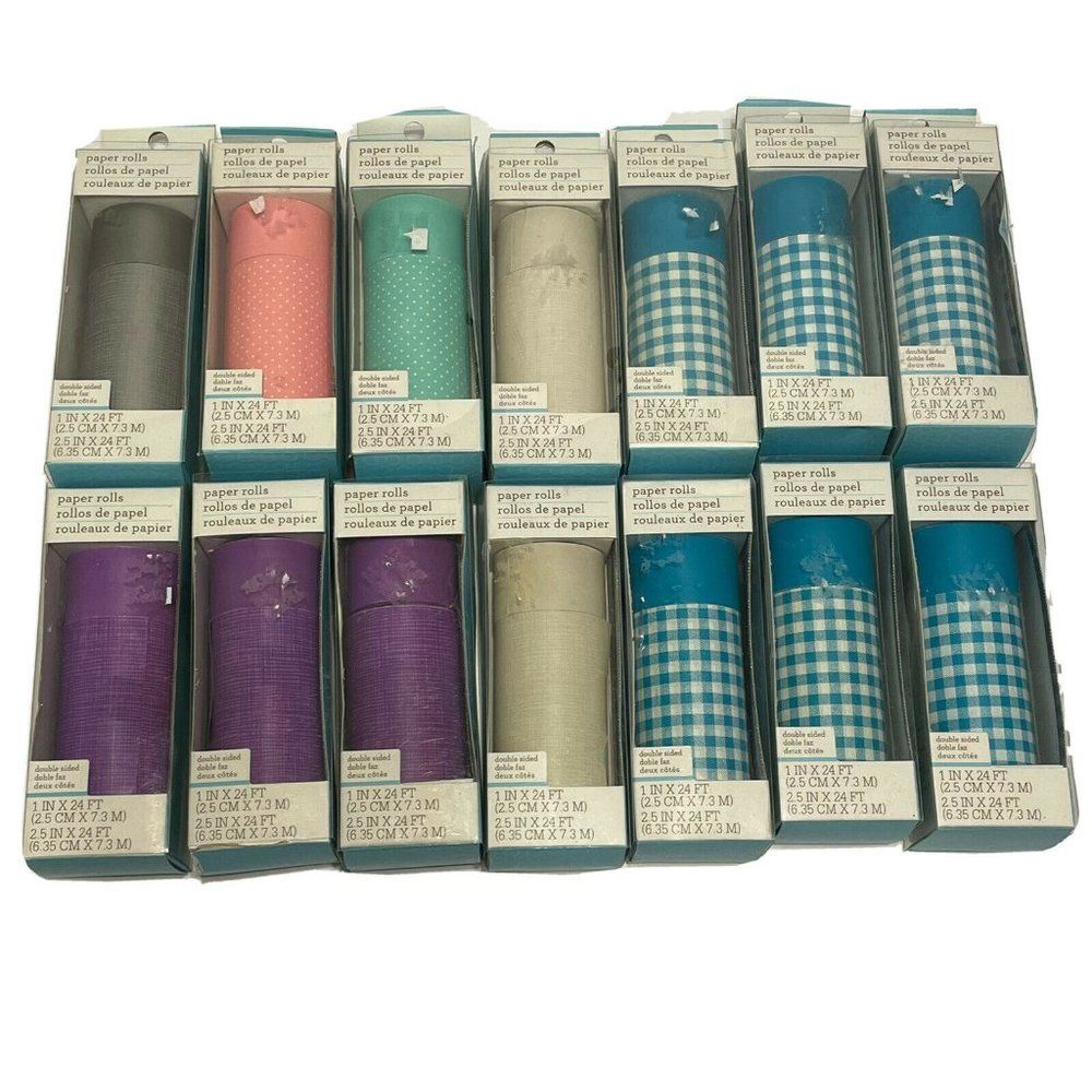 New Martha Stewart Double Sided Craft Paper Rolls Scrapbooking Borders Trim Lot
